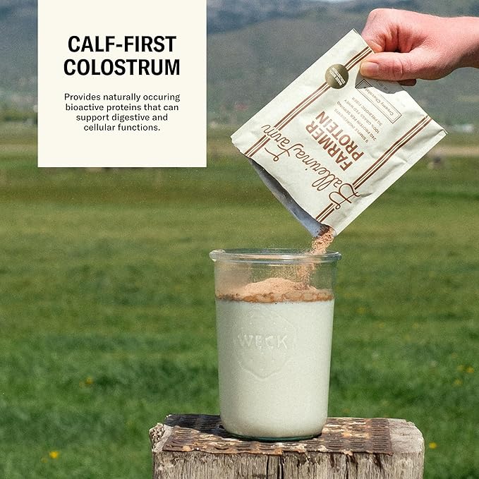 Ballerina Farm Grass Fed Whey Protein Powder 4 Flavor Variety Pack 24g Protein with Collagen Peptides Bovine Colostrum Hemp Hearts &amp Prebiotic Fiber No Artificial Ingredients 12 Servings
