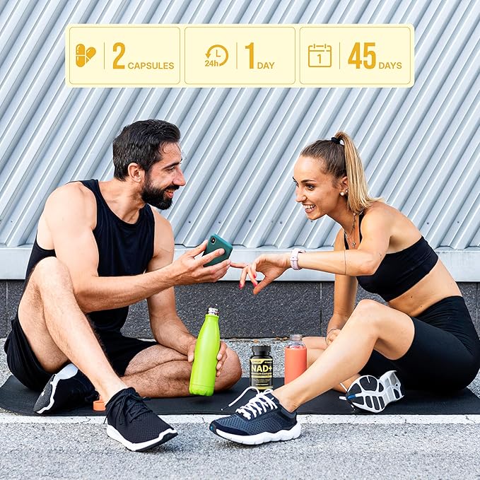 NAD+ Premium Complex 2000mg – NMN Nicotinamide Riboside Urolithin A Resveratrol CoQ10 PQQ Organic B‑Complex Omega Botanical Blend – Vegan Non‑GMO USDA Organic – 90 Capsules
