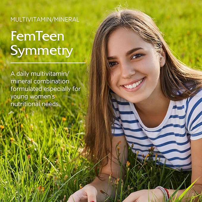 Vitanica FemTeen Symmetry Vitamins for Teens Daily Multivitamin Vegan 120 Capsules