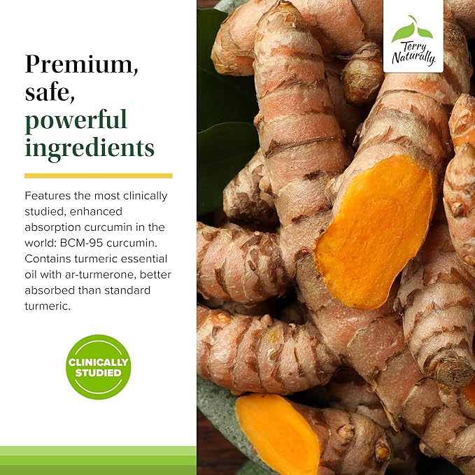 Terry Naturally Curamin - Curcumin for Circulation &amp Endorphin Support - Relief for Occasional Discomfort - Aids Healthy Muscles - 120 Capsules