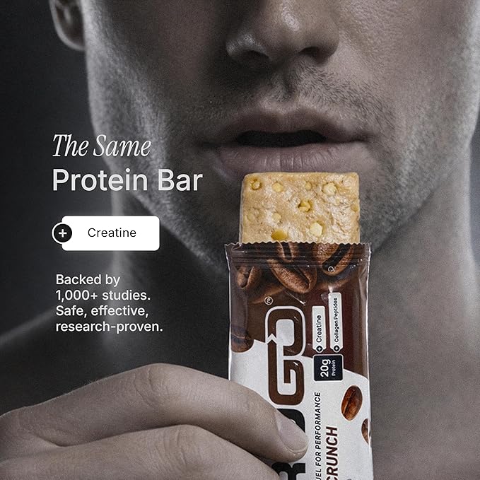 ProGo Protein Bars – Brain + Body Fuel with 20g Clean Protein Creatine &amp Collagen Peptides Made with 95% Pure Isolate Grass-Fed Beef Tallow No Fillers Naturally Sweetened with Honey Gluten-F
