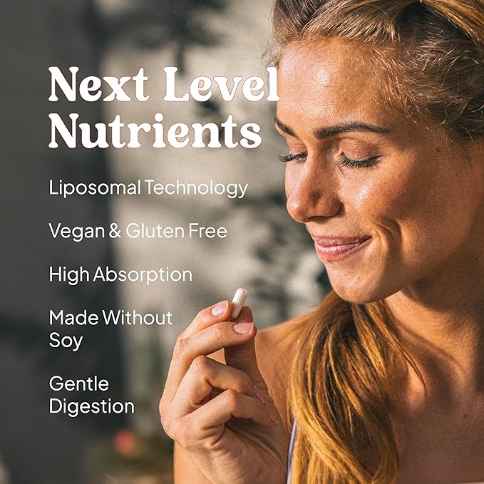 KAL Liposomal Multivitamin - High Potency Liposomal Vitamin C D-3 and More - Men and Women Multivitamin for Cardiovascular and Nervous System Support - 30 Servings 60 VegCaps