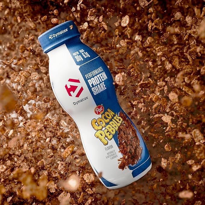 Dymatize Performance Protein Shake Cocoa Pebbles 30g Protein 6.1g BCAA for Muscle Recovery No Sugar Low Fat 24 Vitamins &amp Minerals Gluten-Free Ready to Drink Snack11.5fl oz(Pack of 24)