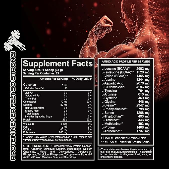 Grass-Fed Vanilla Whey Protein Powder | Organic Non GMO No Soy and Gluten Free - 27 Servings | NSF Certified for Sport