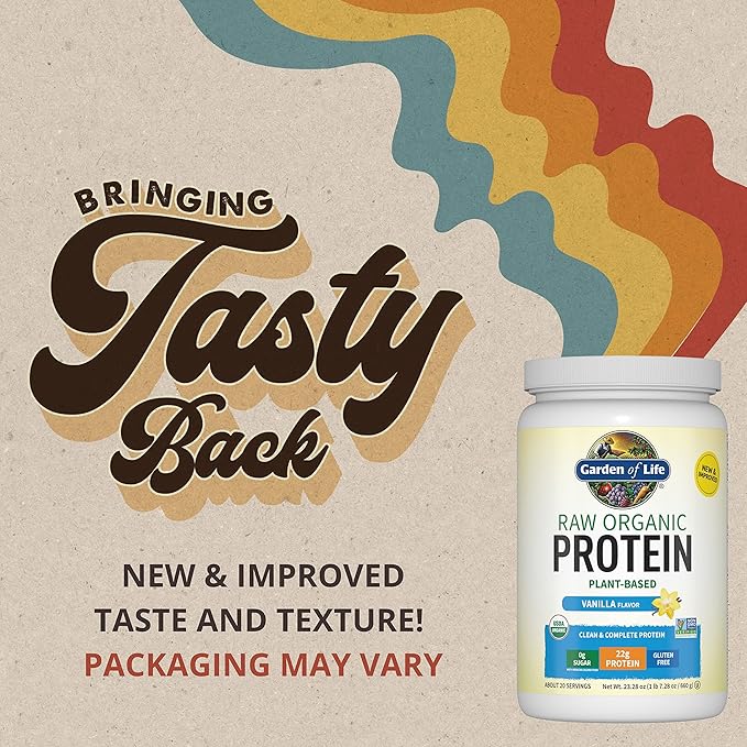 Garden of Life Raw Organic Protein &amp Greens Vanilla &amp Organic Vegan Vanilla Protein Powder