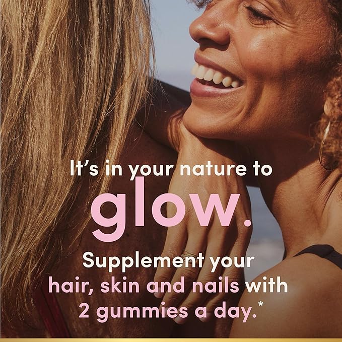 Nature's Bounty Optimal Solutions Hair Skin and Nails Pectin Gummies 2500 mcg Biotin Per Serving No Stick Gummy Vegetarian Formula Strawberry Flavor 200 count 100 Total Servings