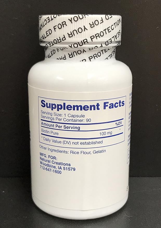 High Dose Biotin 100mg (100000mcg)