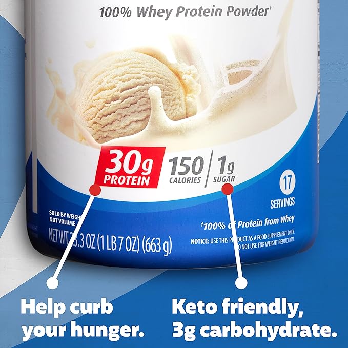 Premier Protein Shake MINIs Vanilla 22g Protein 120 Calories Pack of 12 &amp Powder Vanilla Milkshake 30g Protein 17 Servings 23.3 Ounces