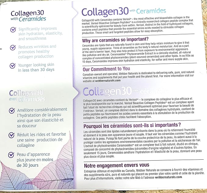 Webber Naturals Collagen 30 with Biotin and Ceramides 200 Tablets