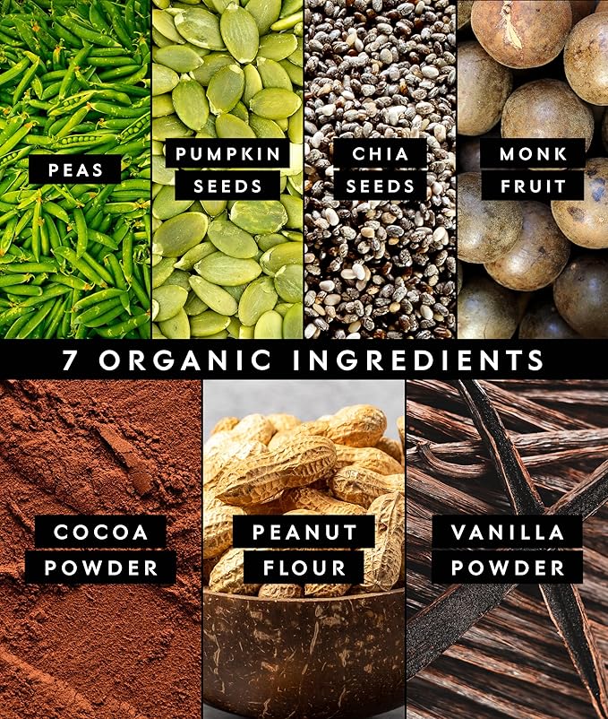 Truvani Dairy Free Protein Powder | Chocolate Peanut Butter | 20g Organic Plant Based Pea Protein | 20 Servings | Vegan Keto Gluten Free | Low Carb | No Added Sugar