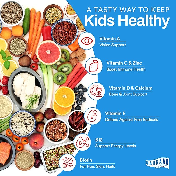 Halal Multivitamins for Kids (90 Count) &amp Halal Omega 3 Gummies for Adults &amp Kids (60 Count) - Non-GMO Vegetarian Gluten Free Halal Gummies