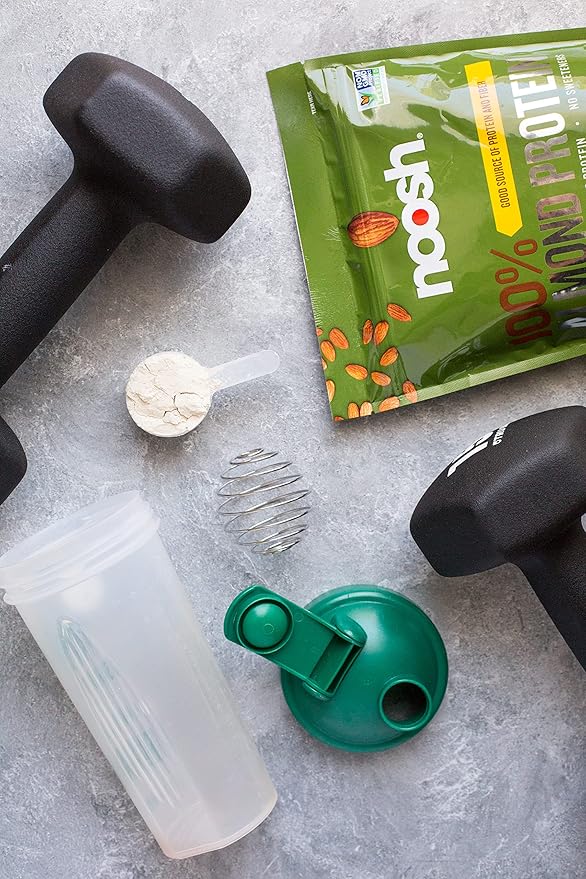 NOOSH Plant Based Almond Protein Powder Unflavored 35 Gram - Vegan All Natural Ingredients Non-GMO Gluten Free Kosher Peanut Free Soy Free Dairy Free (Unflavored)