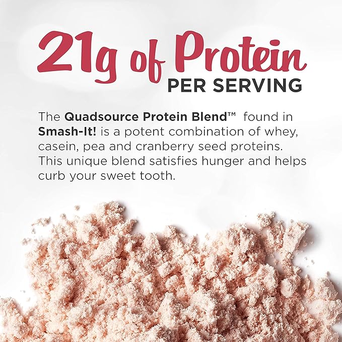 Primal Labs Smash-It Nutrient Infused Low Carb Protein Powder to Help Trim Down Keto Meal Replacement Shake Powder Gluten-Free Whey Protein Powder Delicious Strawberry Flavor 761 Grams