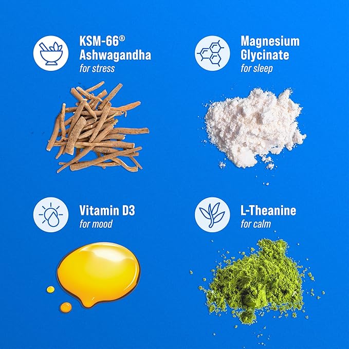 Nello Supercalm Powdered Drink Mix Cortisol Reducer* and Sleep Aid Supplement L Theanine Ksm-66 Ashwagandha Magnesium Glycinate Vitamin D 3 No Sugar Non GMO On The Go 20 Ct Pina Colada
