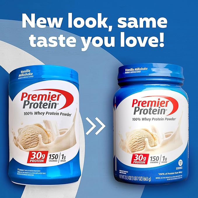 Premier Protein Shake MINIs Vanilla 22g Protein 120 Calories Pack of 12 &amp Powder Vanilla Milkshake 30g Protein 17 Servings 23.3 Ounces