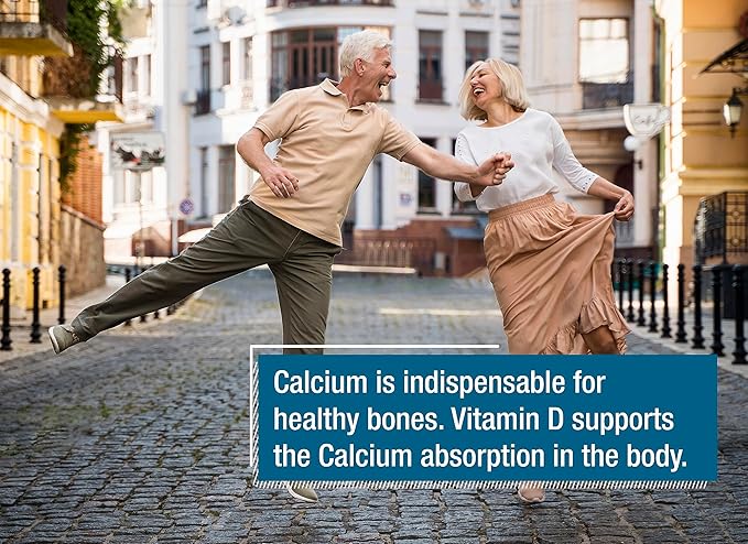 German Calcium + VIT. D - 240 Vegetarian Drink Effervescent Tablets - Orange-Grapefruit Flavor - Made in Germany