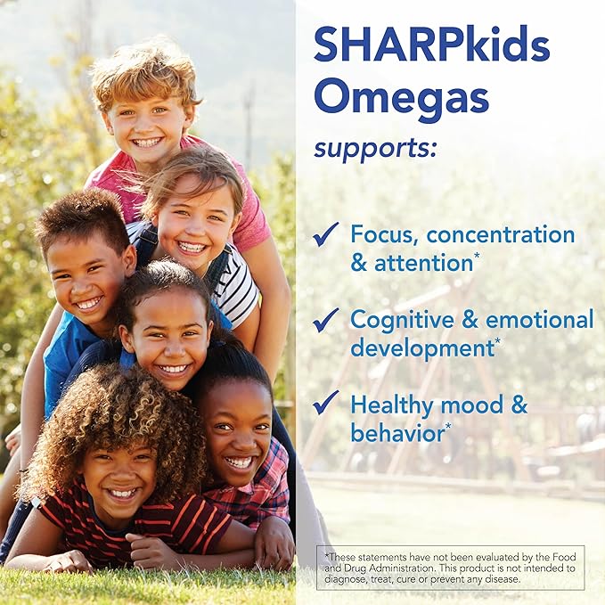 Patient One SHARPkids Omegas Liquid | Supplement to Support Heart Brain and Joint Health* | High-Potency Omega-3 Fish Oil | Lemon Flavor | 5 fl oz