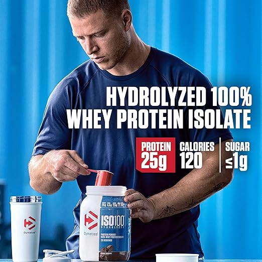 Dymatize ISO 100 Whey Protein Powder Isolate Gourmet Chocolate 3 lbs