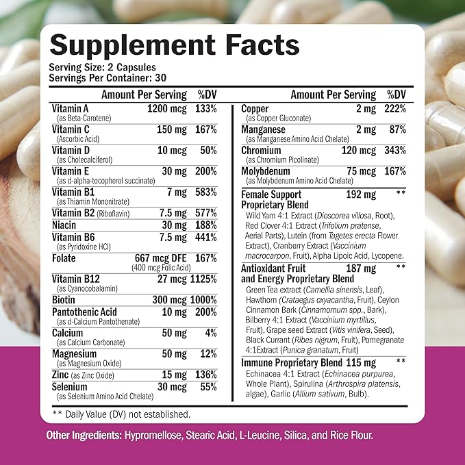 Vimerson Health Vegan Multivitamins for Vegans and Vegetarians &amp Multivitamin for Women