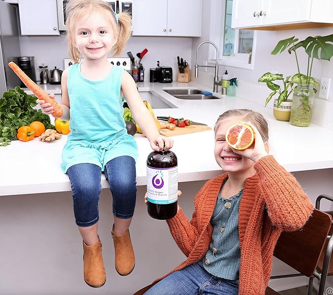 Children's Super MultiVitamins and Minerals | Professionally Formulated | Completely Natural | Liquid Dietary Supplement | 32 oz