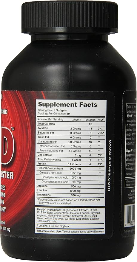 AST Sports Science Bioactive Omega-3 EPA Amino Hybrid Myo-D  120 softgels