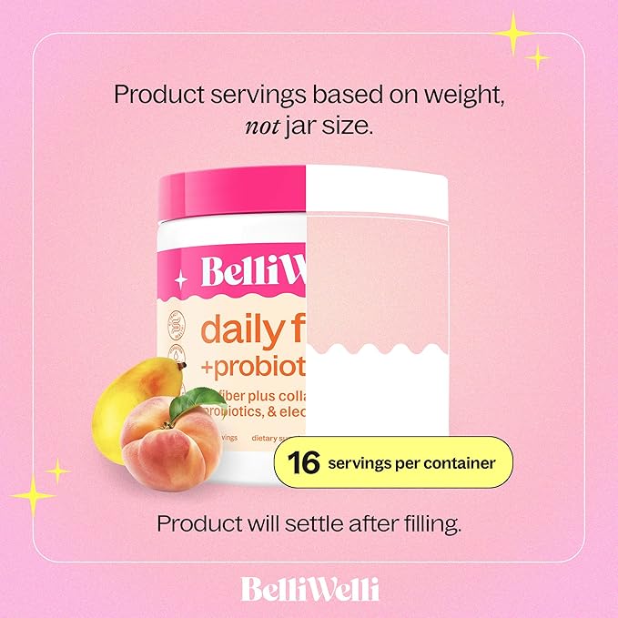 Daily Fiber Supplement Bundle with Collagen Probiotics Electrolytes &amp Hydration Support - Cucumber Lime Mint &amp Peach Mango Flavors - Promotes Digestive Skin Health Gut Balance - 32 Serving