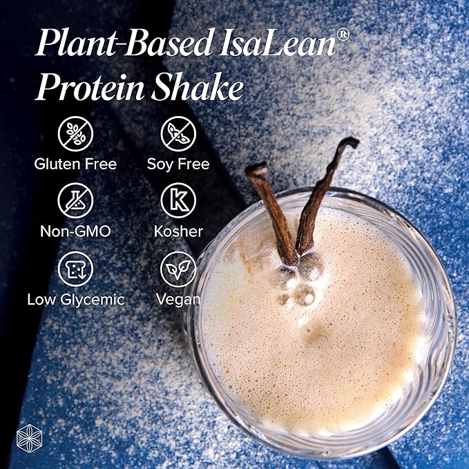 Isagenix Plant-Based IsaLean Protein Shake - Energy Powder with Whole-Food Sourced Vitamins - Supports Lean Muscle Growth &amp Healthy Metabolism - Gluten &amp Soy Free - Vanilla Chai 27.2 oz (14 S