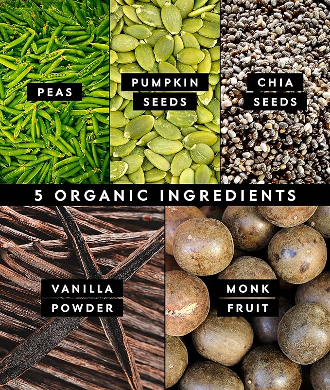 Truvani Organic Plant Based Protein Powder | Vanilla | 20g Pea Protein | 18 Servings | Vegan &amp Keto | Gluten &amp Dairy Free | Low Carb | No Added Sugar