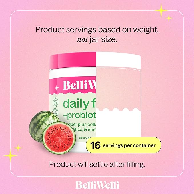 Daily Fiber Supplement Bundle with Collagen Probiotics &amp Electrolytes – Watermelon &amp Orange Yuzu Mandarin Flavors – Supports Digestive Health Gut Balance &amp Debloating – 32 Servings Total