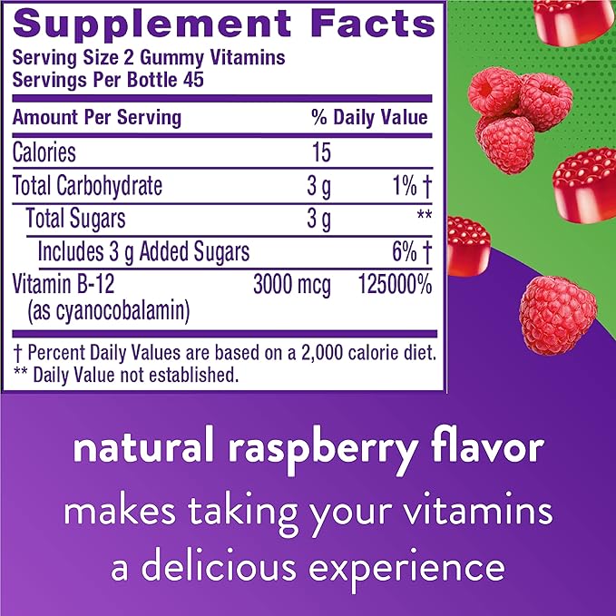 Vitafusion Extra Strength 5000 mcg Biotin and 1000 mcg B12 Gummy Vitamins America's Number 1 Gummy Vitamin Brand 50 and 70 Day Supply