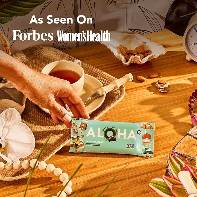 ALOHA Organic Plant Based Protein Bars | The Pa'akai Bar - Special Edition | 6 Count 1.98oz Bars | Vegan Low Sugar Gluten Free Paleo Low Carb Non-GMO Stevia Free Soy Free No Erythritol