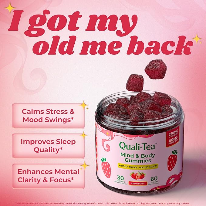 Stress Relief Supplement for Women &amp Kids | L Theanine GABA Supplements with Rhodiola Rosea for Stress | Magnesium Citrate Gummies for Kids | Cortisol Supplements for Women | Kava Kava Alternative