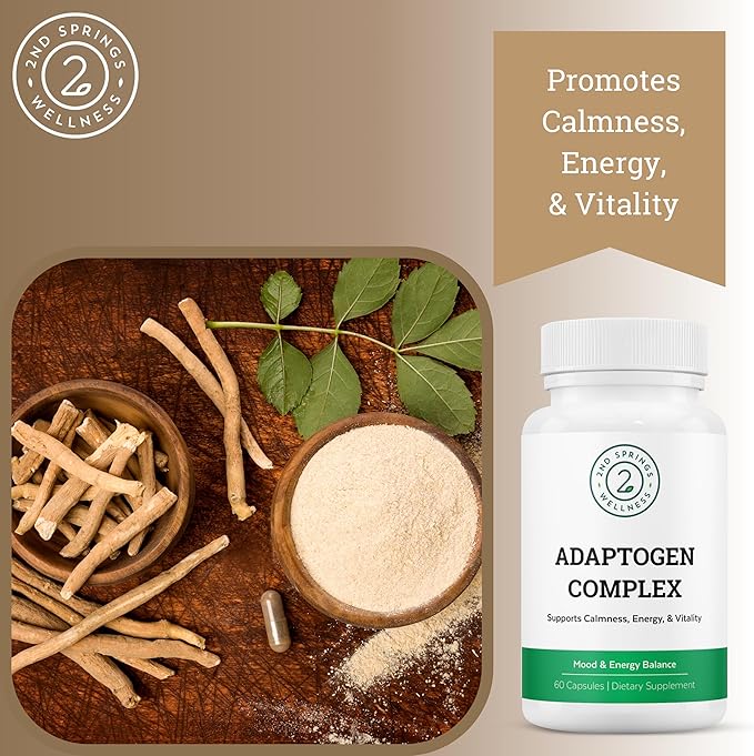 Men's Daily 7 Essentials &amp Adaptogen Complex Bundle - Complete Multivitamin Pack and Stress Adaptation Support for Men's Optimal Health