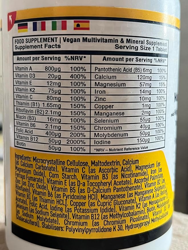 Vegan Vitality Brain Nutrition Bundle - Lions Mane Nootropic Capsules and Vegan Multivitamins. High Strength Plant-Based Supplements for Memory and Focus and Overall Health for Vegans and Vegetarians