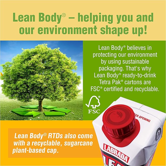 LABRADA NUTRITION - Lean Body RTD Whey Protein Shake Convenient On-The-Go Meal Replacement Shake for Men &amp Women 20 grams of Protein – Zero Sugar Lactose &amp Gluten Free Salted Caramel (Pack