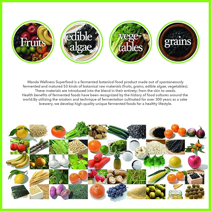Manda Wellness Superfood | Prebiotic Fermented Health Product Made in Japan | Support Your Gut Health Support Your Immune System | Manda Koso (31sachets)