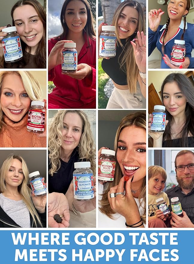 Lunakai USA Made Magnesium Glycinate Gummies 426mg with L-Theanine – Calm Sleep Stress Relief for Adults &amp Kids Non-GMO Vegan - 3 Pack