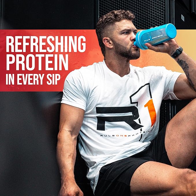 Rule 1 Clear Whey Isolate - 20g All-Whey Isolate Protein Mix Over 9g EAAs 90 Calories Zero Sugar Easy to Digest Light Crisp and Refreshing Taste (27 Servings Strawberry Lemonade)