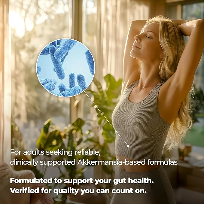 Gut Health &amp Immune Balance Supplement - Probiotic-Inspired Postbiotic Formula with Premium Akkermansia EB-AMDK19 Supports Digestion &amp Immunity Made in USA