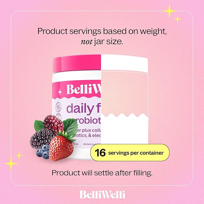 Belli Welli Daily Fiber Supplement for Women &amp Men Bundle – Premium Fiber Powder from Organic Acacia with Added Collagen Electrolytes &amp Probiotics – No Bloat Constipation &amp Gut Health Su