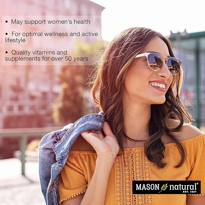MASON NATURAL Women's Daily Multi Formula with 21 Essential Vitamins and Nutrients Supports General Wellness and Overall Health 90 Caplets (Pack of 3)