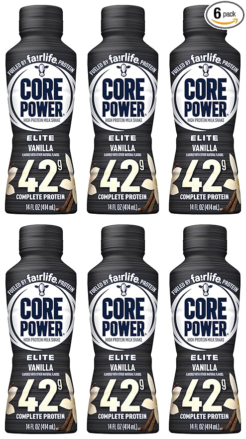 WESTERNMBY Fairlife Core Power High Protein Milk Shakes Ready to Drink (6 Vanilla 42g)
