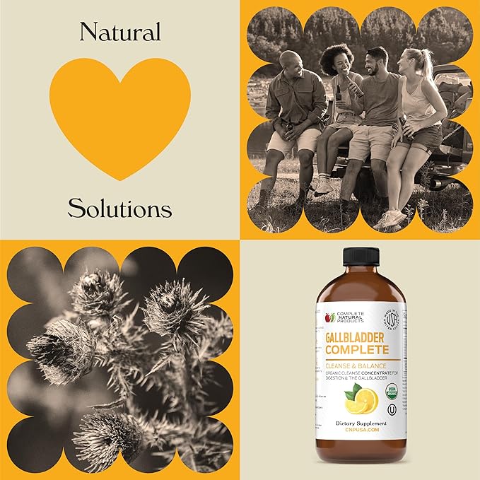 Gallbladder Complete Stone Breaker Liquid 8oz - Organic Gallbladder Support Formula Apple Cider Vinegar with Turmeric Lemon Hibiscus Chanca Piedra Sludge Cleanse Aid Fast Absorbing Made USA Herbal
