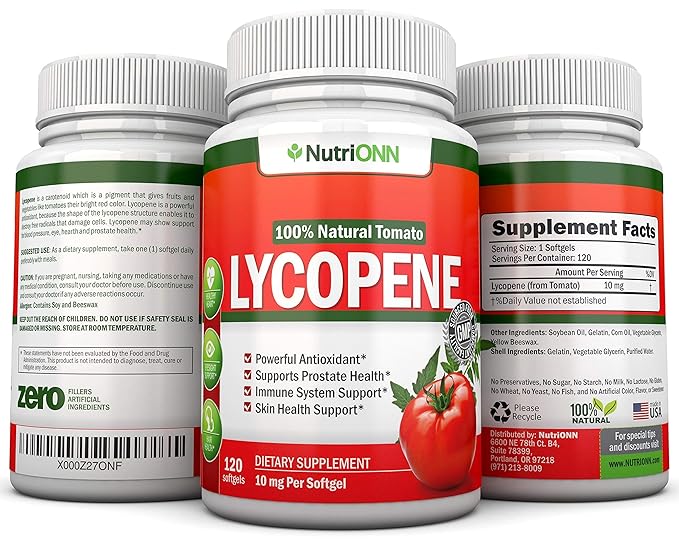 NutriONN Pumpkin Seed Oil Softgels Lycopene Capsules Combo - Targeted Support for Prostate &amp Urinary Health