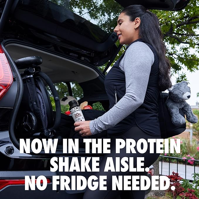 Oikos Protein Shake Exclusive Variety Pack 30g High Protein Drinks Shelf Stable Ready to Drink 5g Prebiotic Fiber 12 fl oz Bottle (8 ct Vanilla 4 ct Chocolate