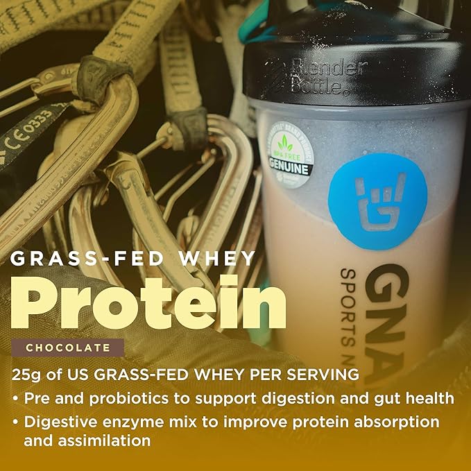 Gnarly Nutrition Gnarly Whey Grass-Fed Protein Supplement Chocolate (32.0oz) BCAAs Lemon Lime (10.58oz)