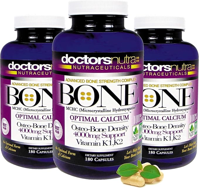 Calcium 1000 Milligrams with 4000 Milligrams MCHC for Complete Calcium Maximum Bone Strength Support Plus K1 K2 Magnesium Vitamin D Zinc Glucosamine and More