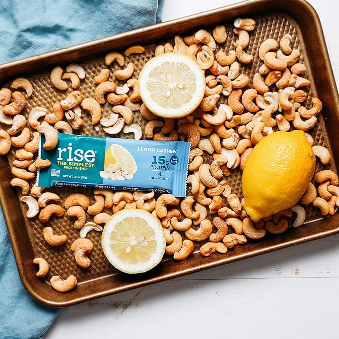 Rise Bar Protein Lemon Cashew 2.1 Ounce (12 Count)
